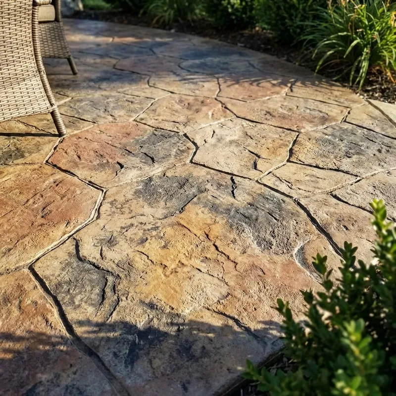 Finished Stamped Concrete Patio